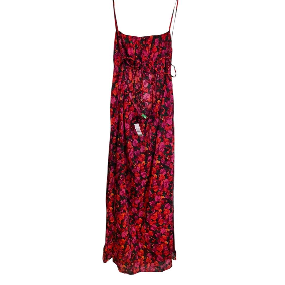 NWT J. Crew Empire Waist Cotton Voile Maxi Dress Pink Floral Tie Back Size XL - Picture 4 of 12